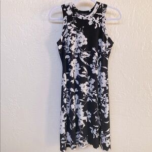 Karen Kane Black and White Floral Mini Dress